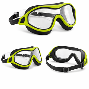 CLEAR'R Puddle hopper Jr Swim Mask Black/Green